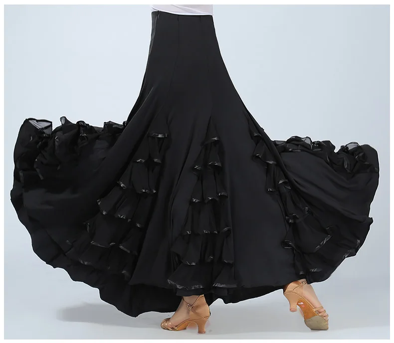 Новая юбка для фламенко Латинская Сальса платье бальных танцев женщин/испанская