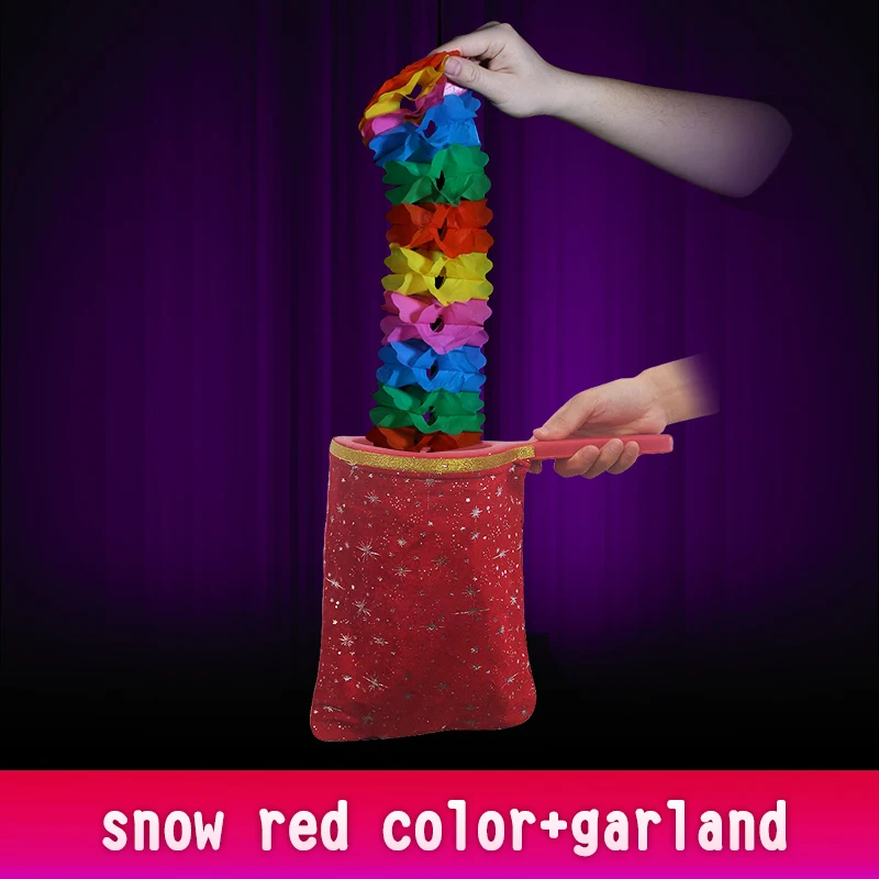 Red snowgarland Волшебная TricksToys изменения мешком начинающих маг Опора волшебное универсальная сумка разных цветов детские игрушки делают вещи появляются или исчезают - Цвет: Red snowgarland
