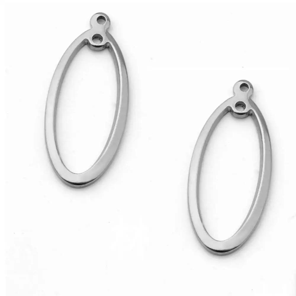 

Гвоздики для сережек, овальной формы, из нержавеющей стали, серьги с плоским основанием, 10 шт.