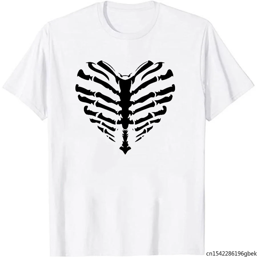 

Skeleton Bones Printing Funny Skull Skeleton T Shirt Women Punk Rock Graphic Tops Streetwear