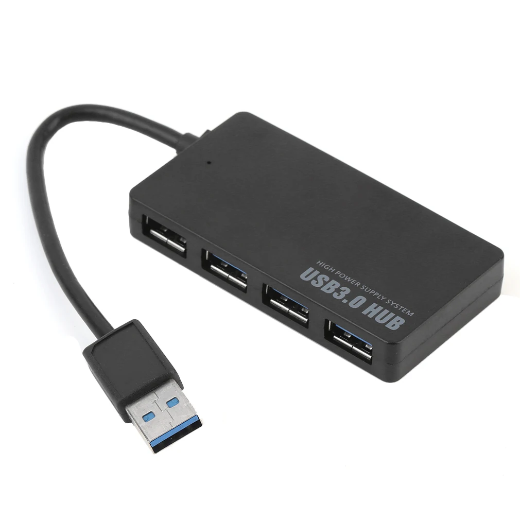 

2019 Protable 5gbps USB 3.0 4 Port Hub USB3.0 Splitter Adapter Ultra Speed for Laptop Computer PC High Power Supply EU Ce