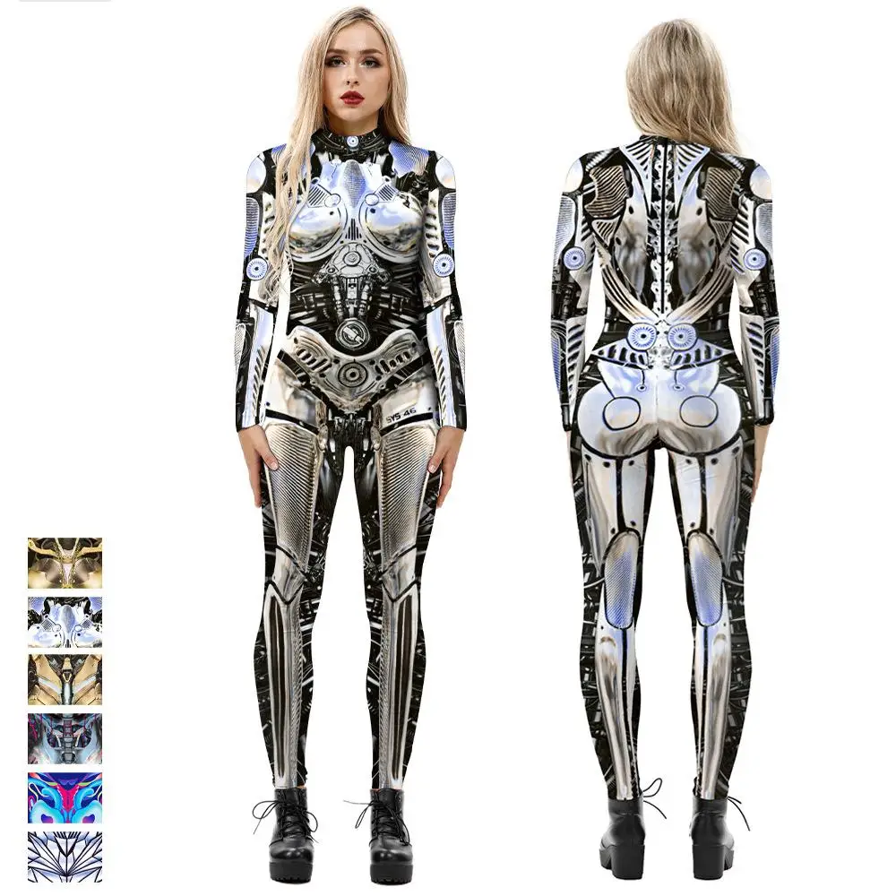 Женский комбинезон с принтом Mecha Модный для косплея на Хэллоуин корсет 2021 |