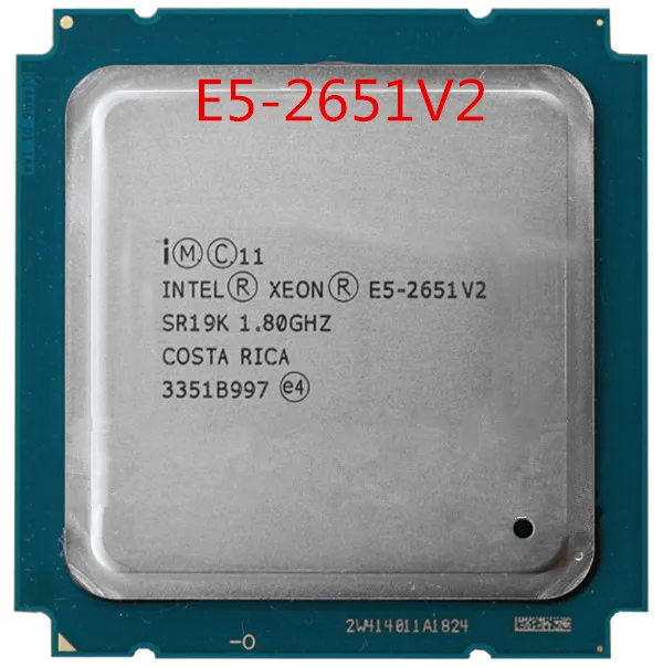 Процессор Intel Xeon E5-2651V2 e5-2651 v2 E5 2651V2 Процессор 1,8 LGA 2011 SR19K двенадцать ядер настольный процессор e5 2651V2