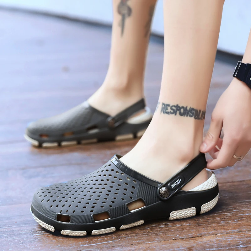 Летние пляжные сандалии-сабо без застежки Легкие мужские сандалии Nativ