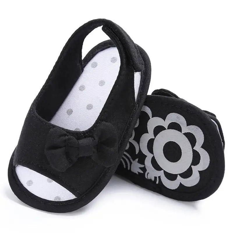 Летние сандалии для маленьких девочек Милые Нескользящие От 0 до 2 лет с хлопковой