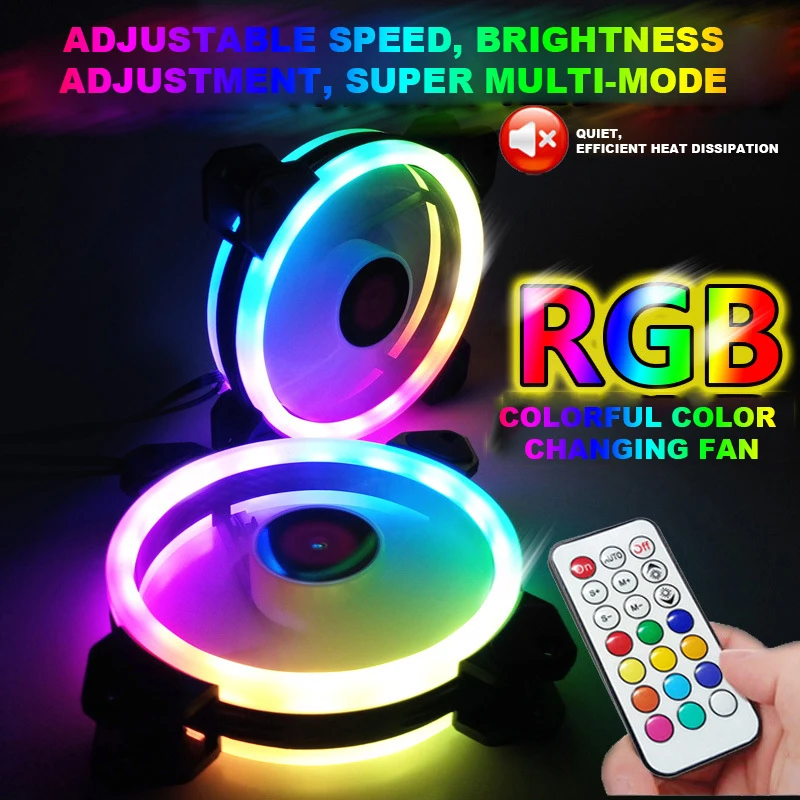 Coolmoon-ventilador para Computador Rgb Ventilador Resfriador para Computador com Mudança de Cor Colorida Ventilador Silencioso Ventiladores e resfriadores