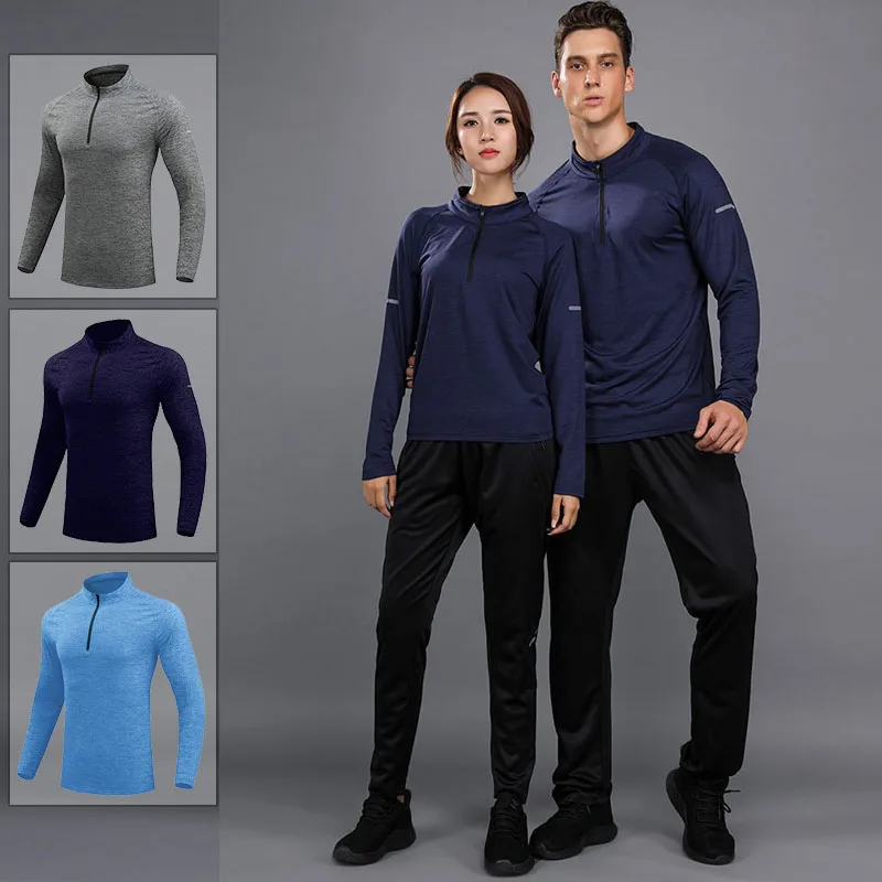 Спортивная футболка для мужчин и женщин тренировок бега фитнеса кроссфита топы