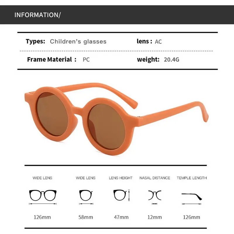

Retro Round New Infant Kids Sunglasses Boys Girls Vintage Sun Glasses UV Protection Classic Children Eyewear Lentes De Sol Gafas