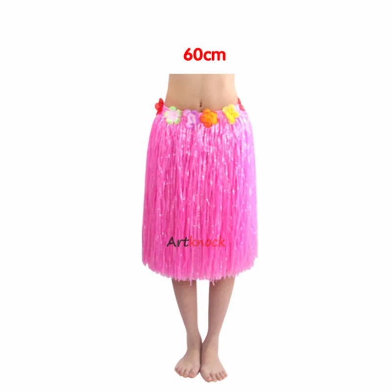 60cm Rose Hawaii dekoration Petal Leis вечерние пляжные Цветочные Гавайские платья ожерелье венок Гавайские вечерние украшения - Цвет: 60cm Rose