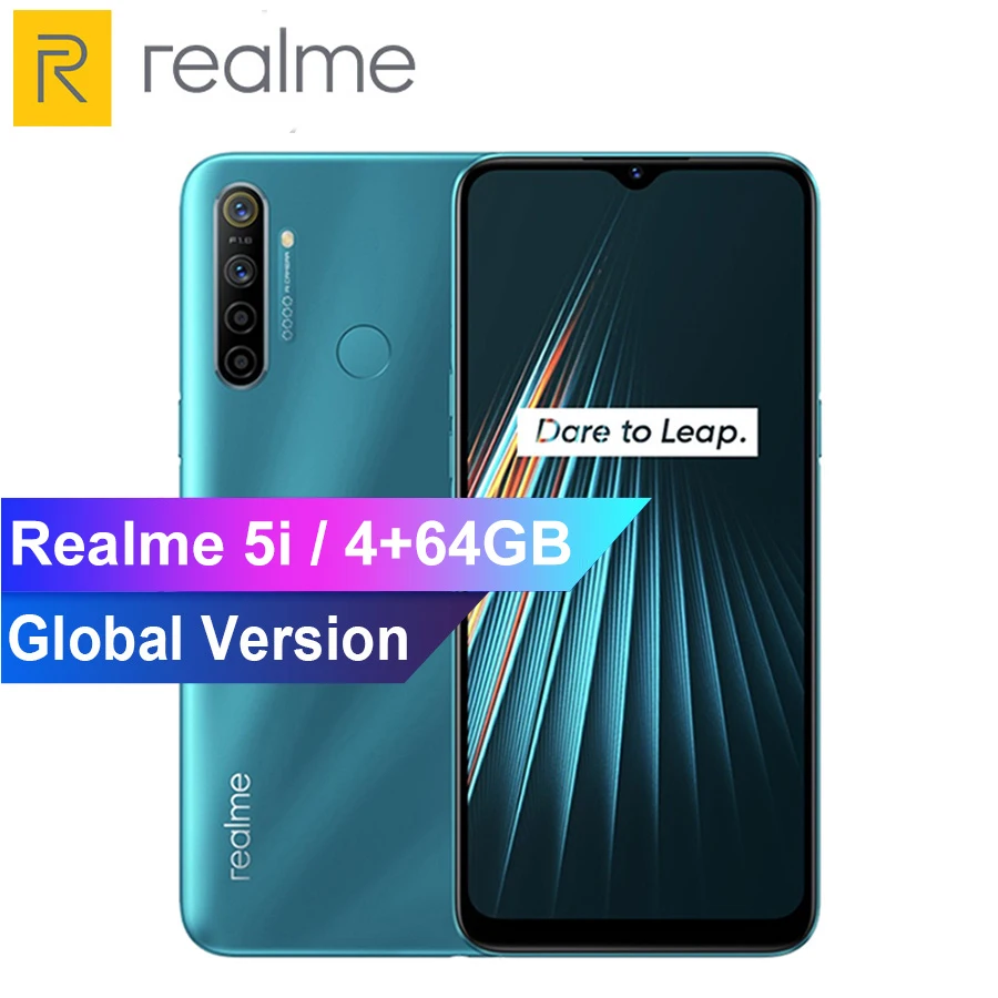Глобальная версия 4G смартфон realme 5i 4 Гб ОЗУ 64 ПЗУ мобильный телефон 12MP Quad камера 6 5