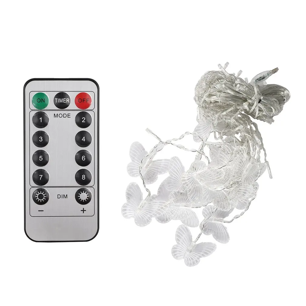 

Butterfly Curtain Lights LED Fairy Light Waterproof USB Plug In Twinkle Light For Wedding Party Bedroom Decorations