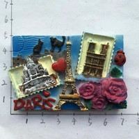 qiqipp french travel commemorative refrigerator stickers romantic city paris