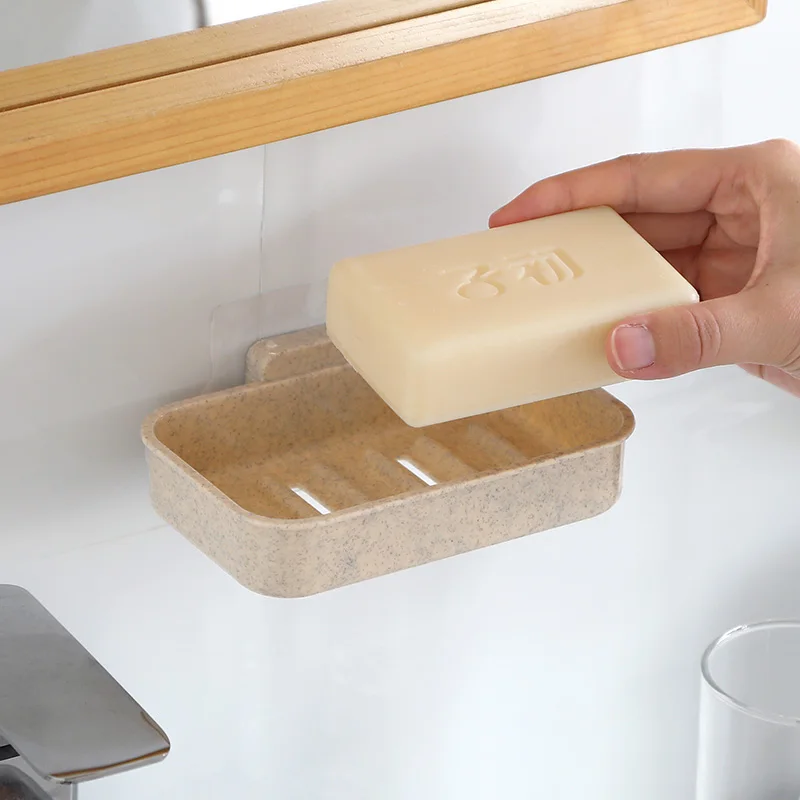 

Wall Suction Soap Dish Bathroom Household Drain Soap Dish Power Suction Cup Soap Rack Wall Mount Rack