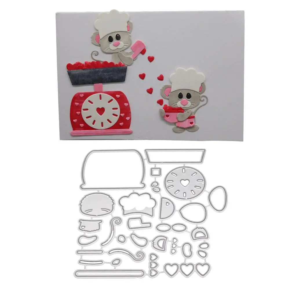 MeterMall новинка 2018 штампы с маленькой мышкой для приготовления пищи и скрапбукинга