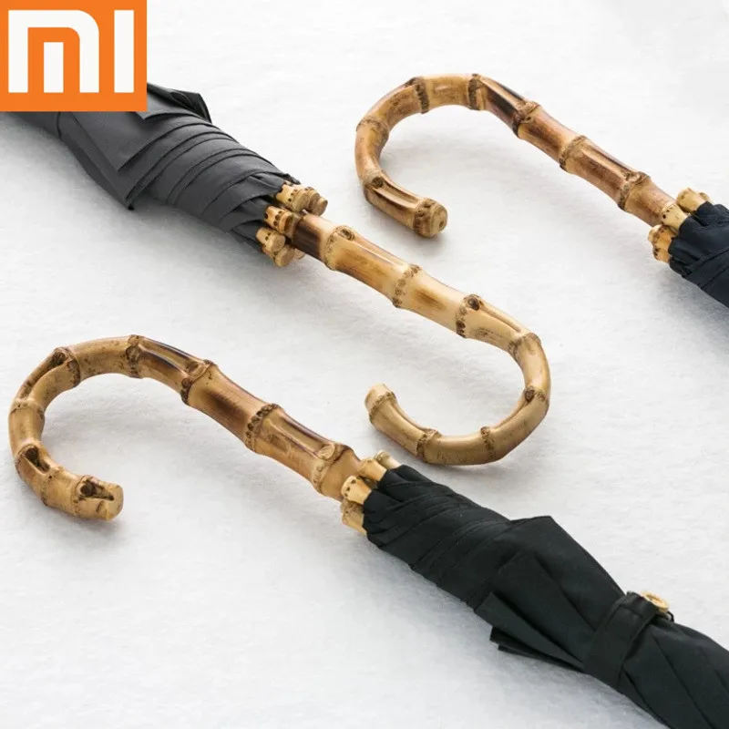 

Зонт мужской из бамбукового ротанга, ветрозащитный, с изогнутой ручкой, 8 к