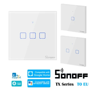 SONOFF T0 ЕС TX-Series 123 Gang WiFi смарт-переключатель для eWelink APP Настенные переключатели для домашней автоматизации работы с Google Home Alexa