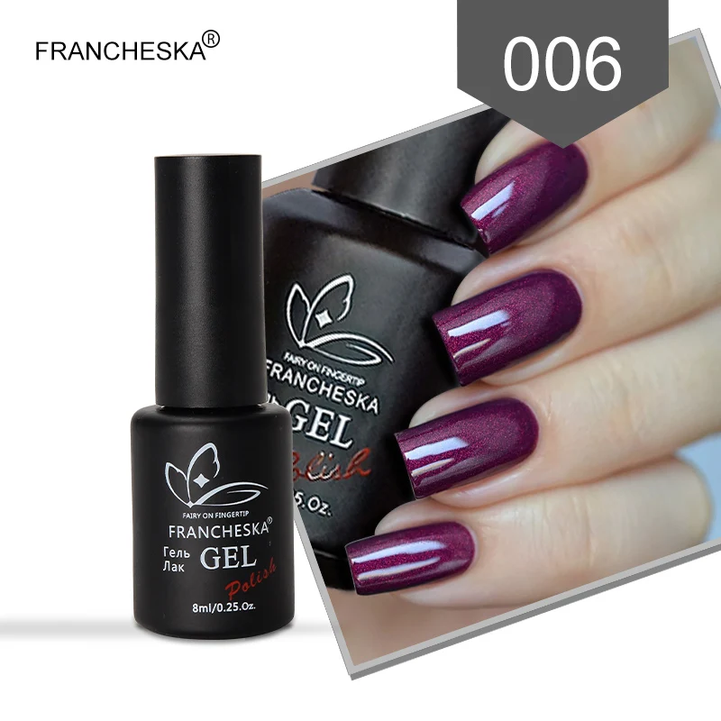 Color UV gel 006 Francheska резиновое Базовое покрытие верхнее покрытие базовый топ набор oje Унас гель лак nagels spulletjes дизайн ногтей lakiery hybrydowe гель лак - Цвет: Color UV gel 006