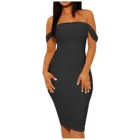 Женское летнее облегающее платье-корсет, без бретелек, с открытыми плечами