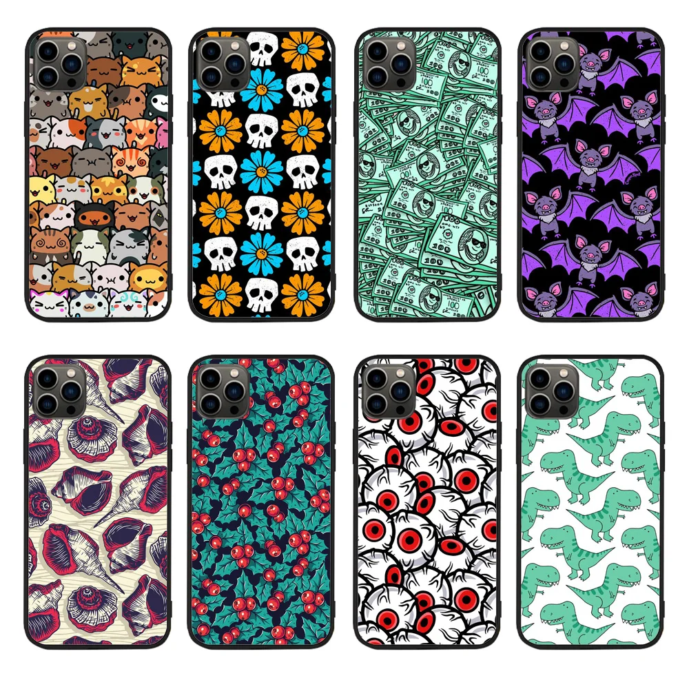 

Phone Case For iPhone 13 Case for Iphone 13 Mini 13 pro 13 Pro Max Cute pattern non-slip frame phone case