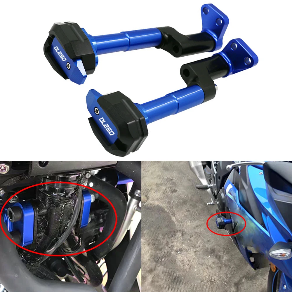 For SUZUKI GSX250R DL 250 DL250 GW250 Motorcycle CNC Frame Slider Engine Protector Guard Cover Crash Pad Falling Protection