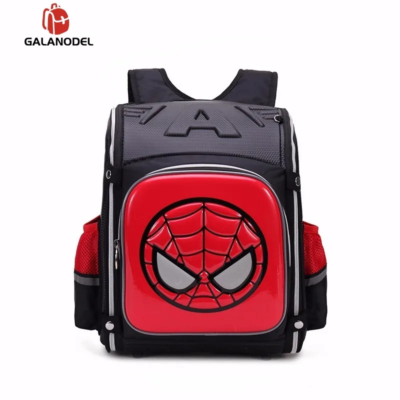 Детский Школьный рюкзак с 3D рисунком героя из мультфильма Капитан Америка для