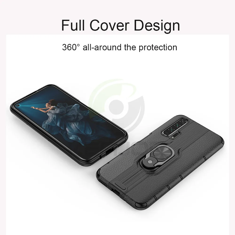Keajor чехол для huawei Honor 20 Pro Чехол металлический чехол-держатель с кольцом TPU+ PC противоударный защитный бампер для Honor 20 20Pro Coque Fundas