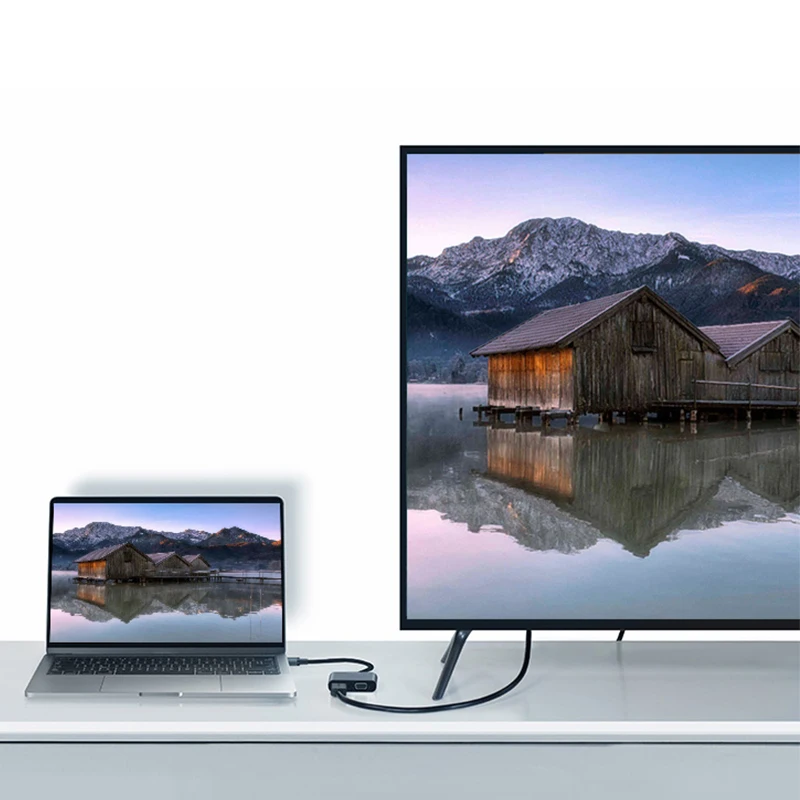 Адаптер Lenovo Type Usb C Hub для 4K HDMI VGA PD charge USB3.0 адаптер ноутбука Macbook ПК компьютерные
