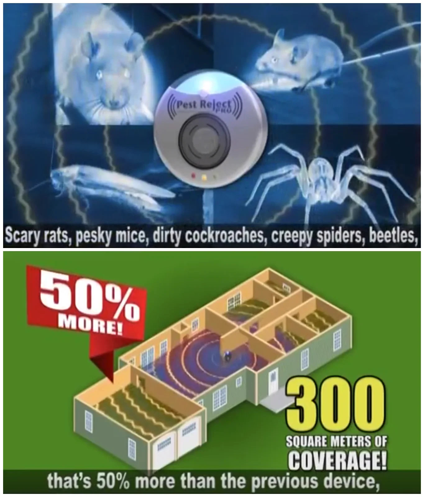 Ультразвуковой аппарат для защиты от насекомых 300 квадратных метров