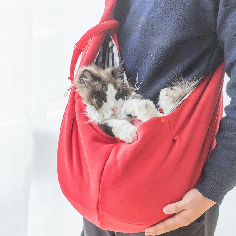 

New Hands-free Reversible Small Dog Cat Sling Carrier Bag Travel Tote Comfort Pet Pouch Shoulder Carry Handbag Yorkie M L Goods
