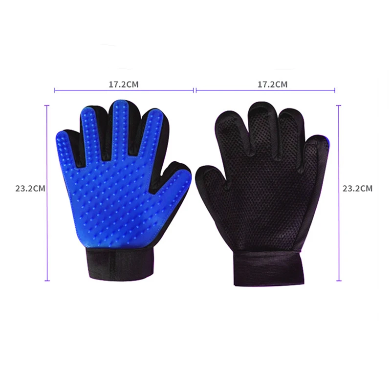 Силиконовая перчатка для груминга собак и кошек расческа шерсти животных