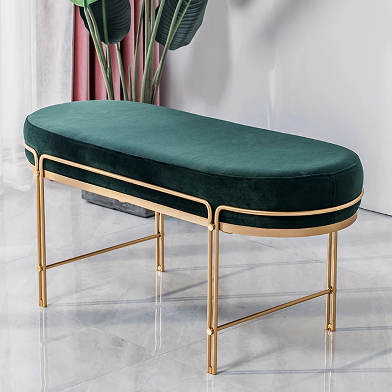 Роскошная Скандинавская повязка Золотая королева пуфик-оттоманка туфли для