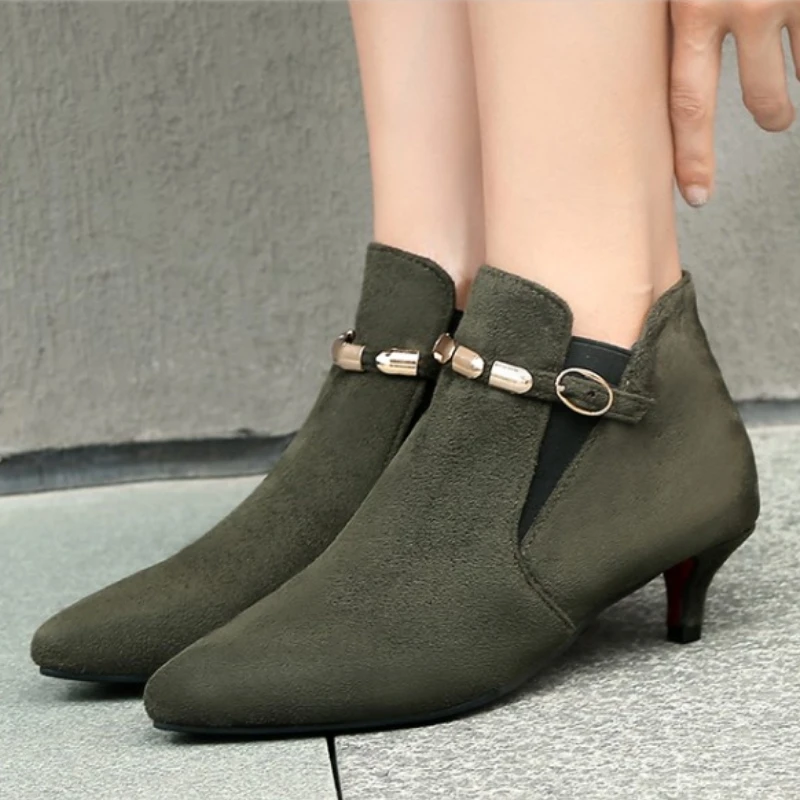 Fanyuan/большие размеры 33 46 хит продаж весенние черные ботинки челси женская обувь с