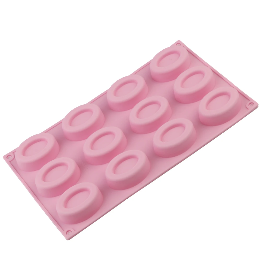 

Silicone Cake Mold Food Grade Silicone Oval Non-stick Baking Mold for Jelly Epoxy resin Cake decoration Soap Chocolate DIY