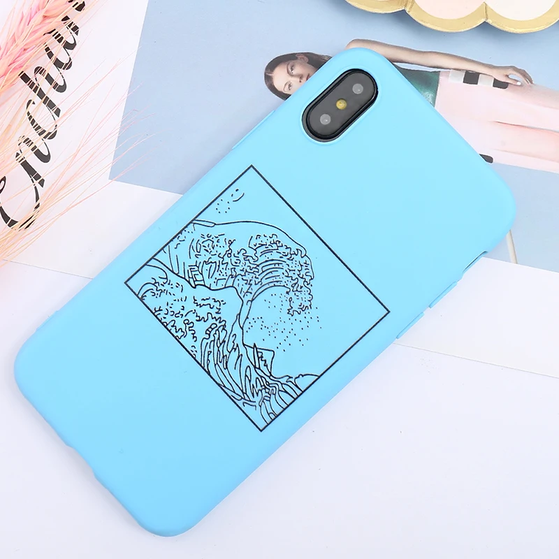Чехол для телефона Zagter The Great Wave off Kanagawa матовый Мягкий силиконовый чехол iPhone 11 Pro XS