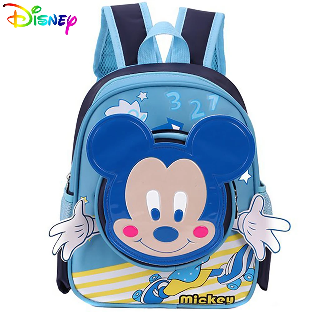 Детский школьный ранец Disney для маленьких мальчиков и девочек, дорожный рюкзак с милым рисунком Микки Мауса и Минни, молодежная сумка