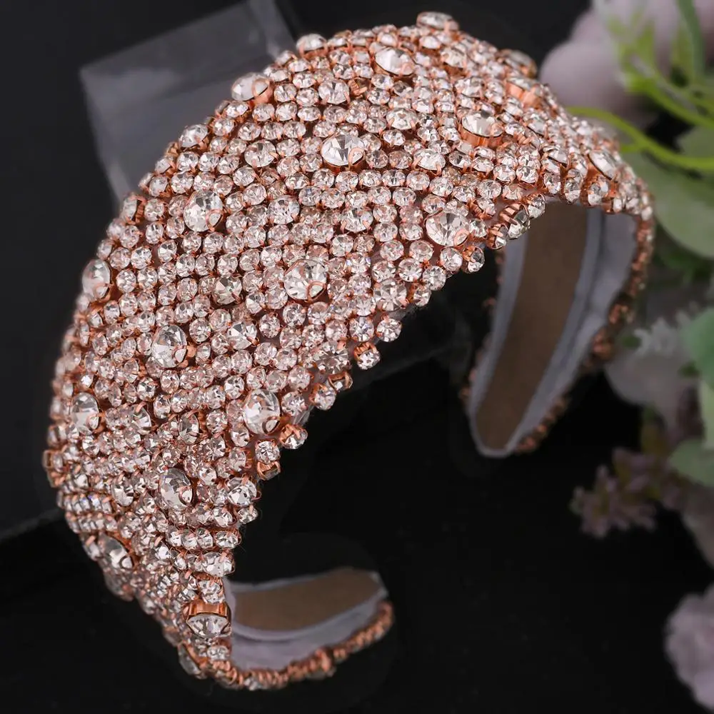 

TOPQUEEN HP362 Luxury Bridal Buroque Headband Rhinestone Women Hair Jewelr Bridal Headband Hair Accessory Diy Wholesale Headwear