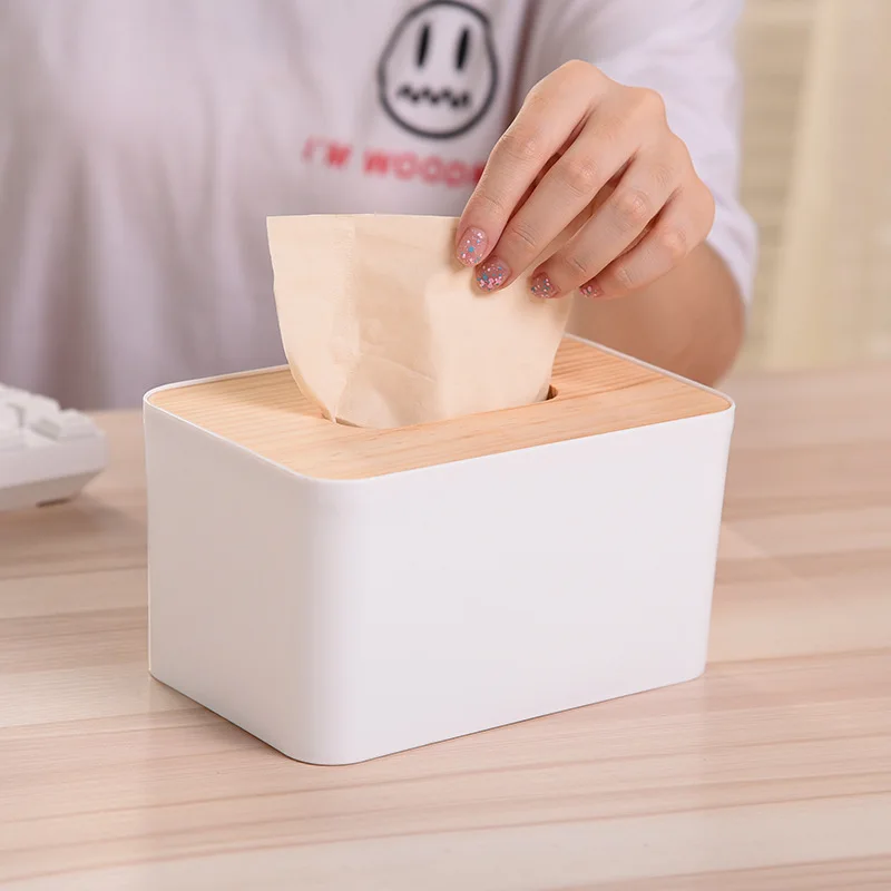 

Creative Wooden Cover Tissue Box Bedroom Living Room Car Drawer Box Rectangular Restaurant Drawer Box Toilet Paper Box