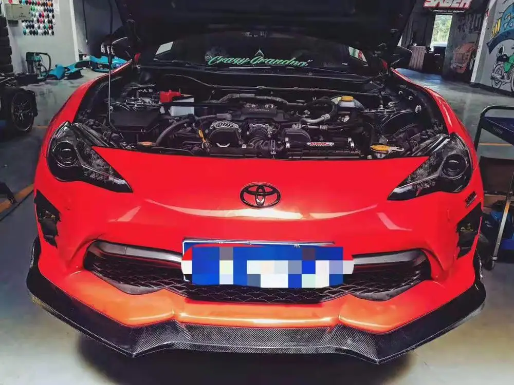 Углеродное волокно передний бампер спойлер автомобильный диффузор подходит для