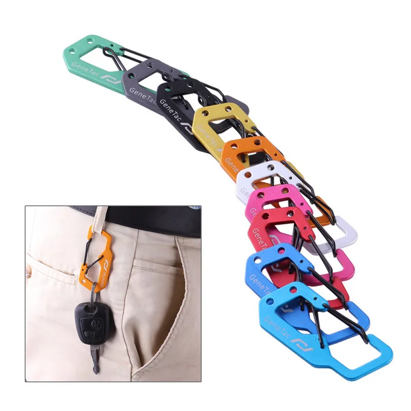 

Multifunction Climbing Carabiner EDC Keychain Gear Outdoor Camping Hiking Tools Aluminum Alloy Bottle Opener Color Random