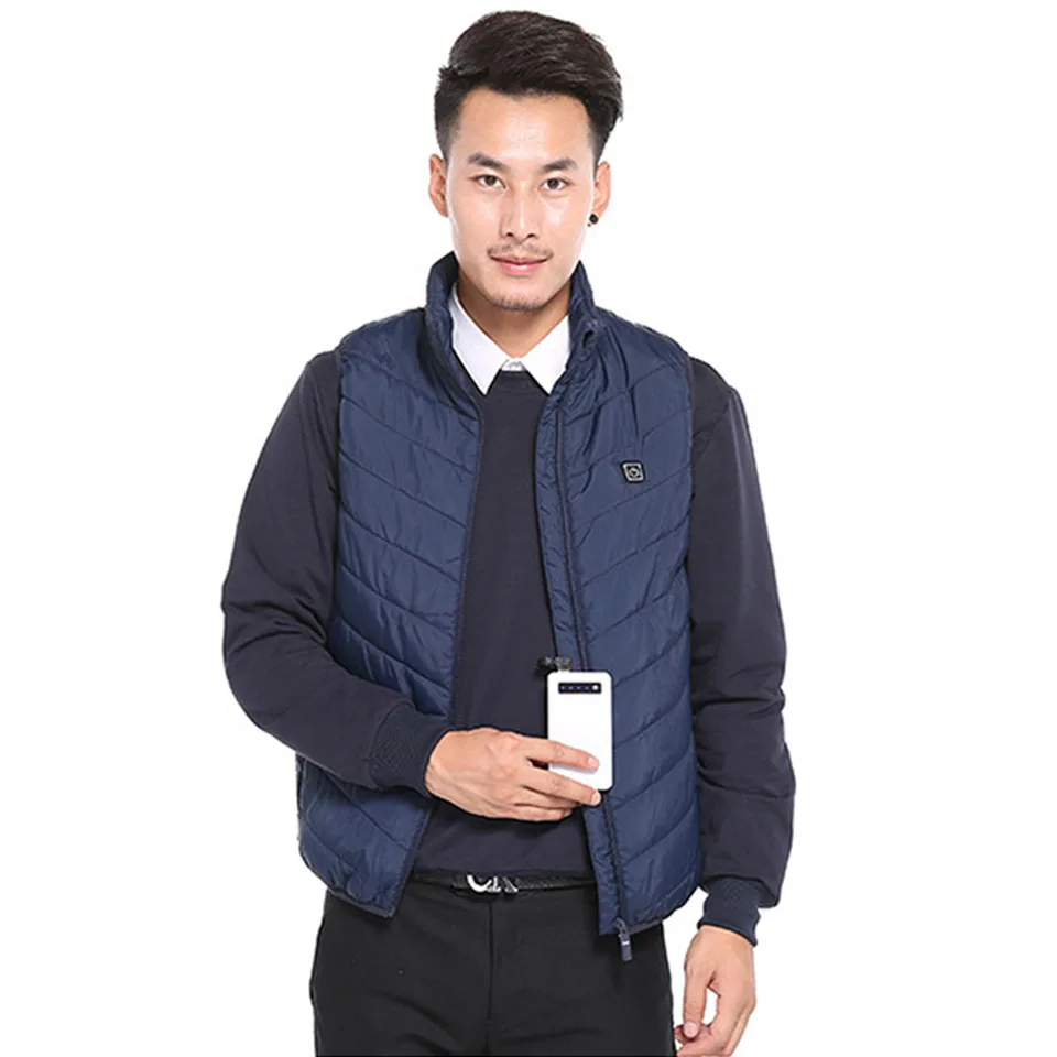

Electric Heated Vest Winter Flexible USB Thermal Clothing Men Women Sleevless Heated Jacket Constant Temperature Heating Cloth