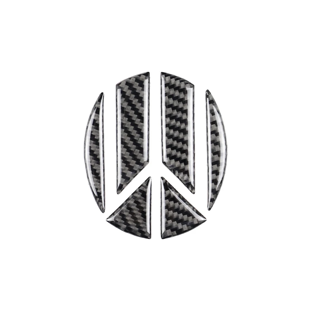 Car Front Rear Logo 3D Badge Grooves Decal Carbon Fiber Stickers for VW GOLF 5 6 7 GTI R20 POLO CC Tiguan Beetle Magotan Passat