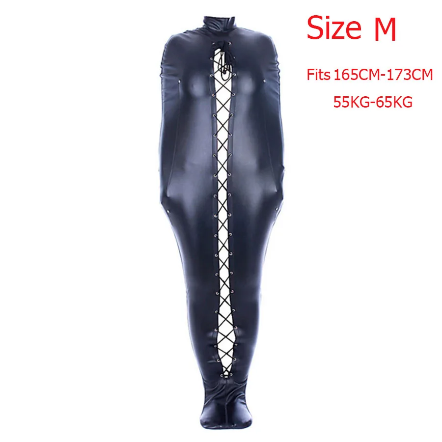 M Sleeping Sack Кожа БДСМ тела Связывание мешок с открытой головой, скрытое удерживающее устройство руки, Русалка Мумия спальный мешок, игрушки для взрослых - Цвет: M Sleeping Sack