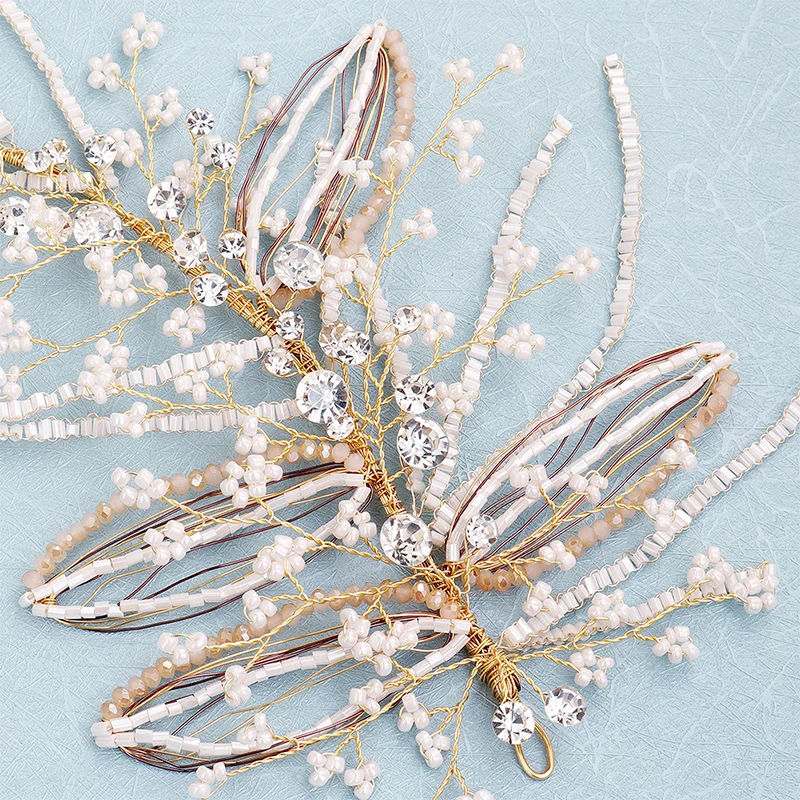 Miallo 2019 новейшие маленькие цветы заколки для волос Свадебные украшения Стразы