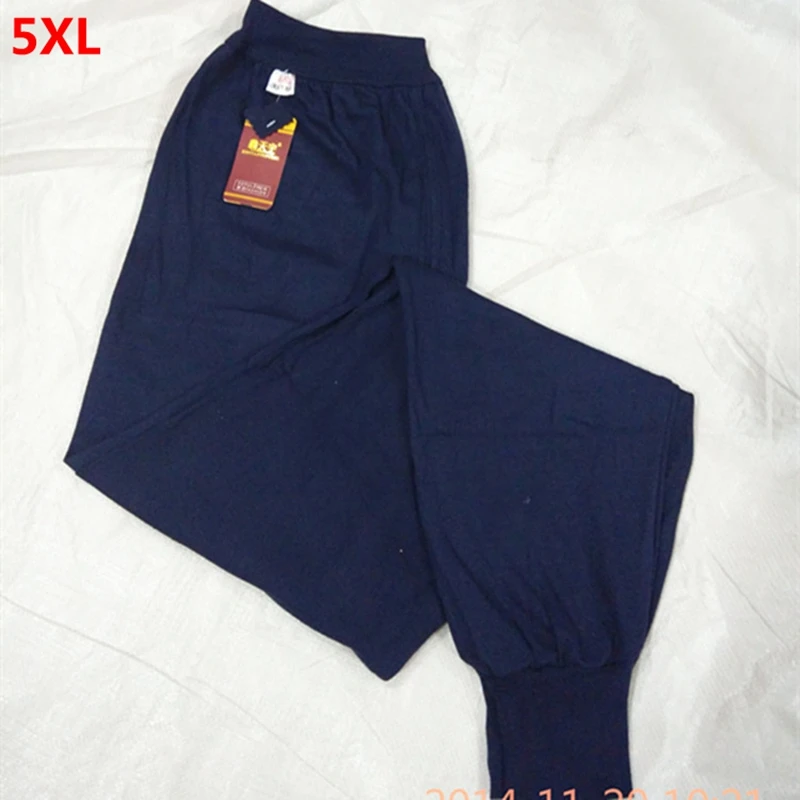 Large size autumn Warm long underwear cotton Men's underwear trousers plus size long johns 5XL 4XL 3XL