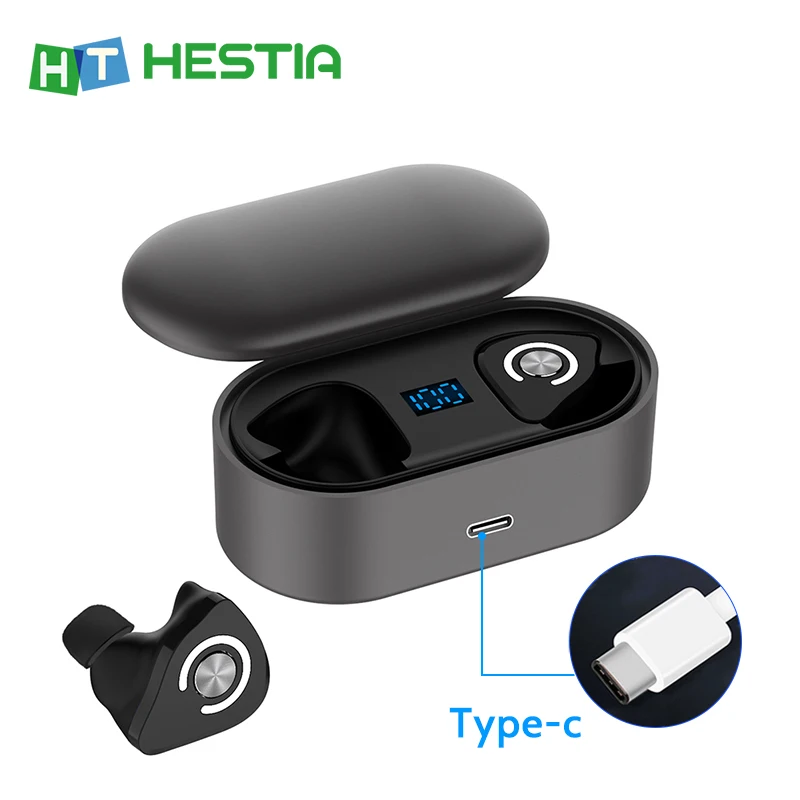 Type c 5 0 наушники Bluetooth беспроводные TWS гарнитура стерео Спорт Bloototh светодиодный