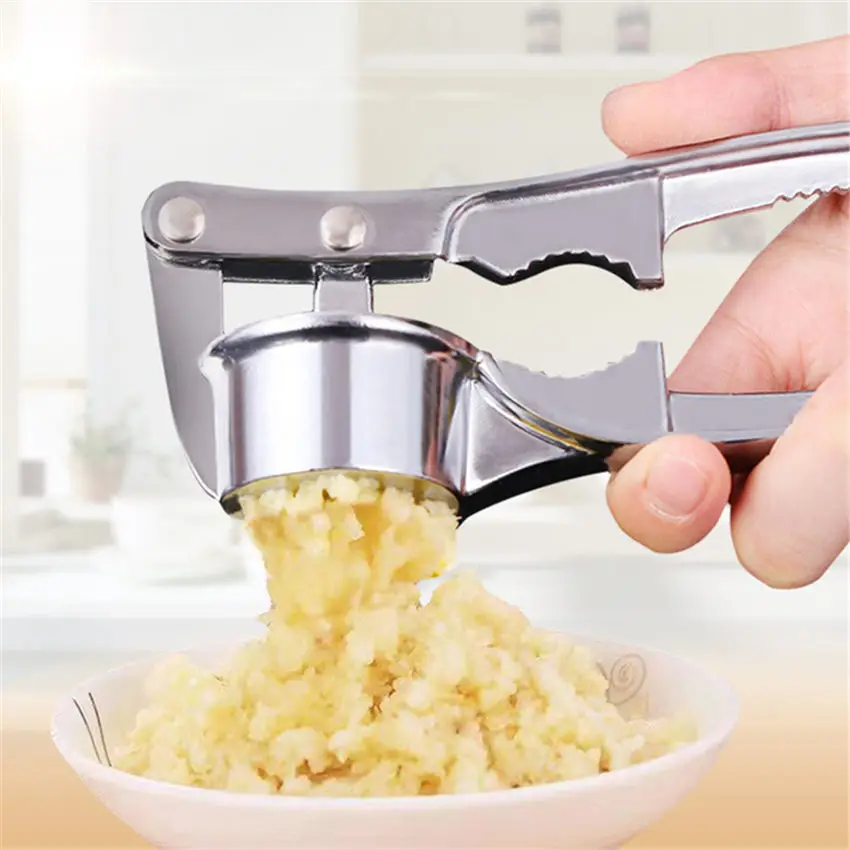 

4in1Stainless steel multifunction Garlic Press Walnut Open Tools Crusher Mincer Chopper Stripper Tube Garlic Peeler Kitchen Tool