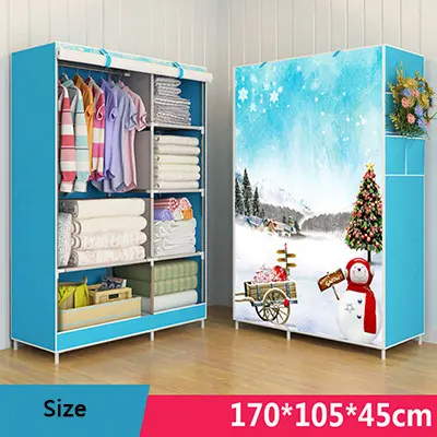 Современные Плотные 16 мм Сталь трубы армированием шкаф 360 градусов пыле платяные