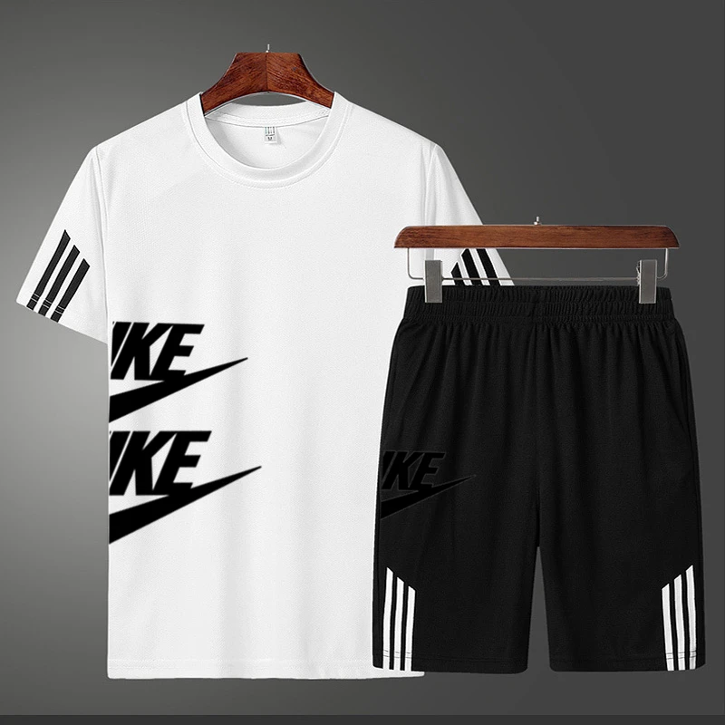 

2021 men's casual suit fashion short sleeve + shorts suit men's sportswear summer sportswear, handsome and comfortable summer me