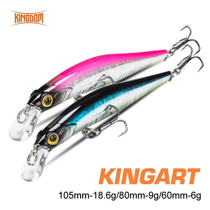 KINGDOM Горячие Рыбалка Тонущая приманка Minnow 80 мм/9g 105 мм/18 6 г Высокое качество