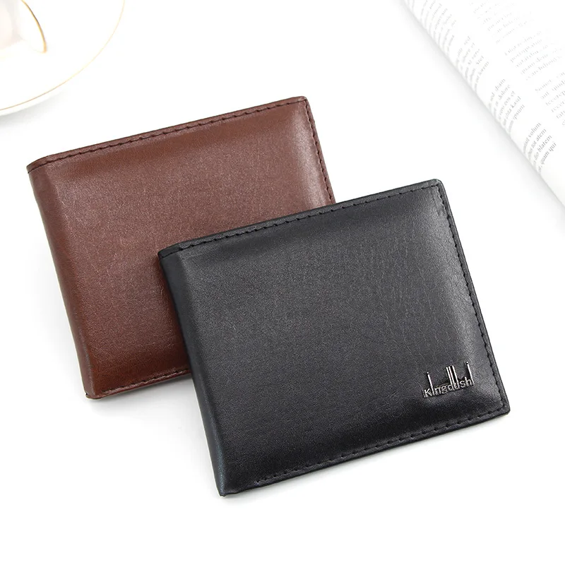 

Men's Wallet Solid Color Short Coin Purse Mini Card Holder Male Walet Pocket Multi-card Bill Three Fold Bag Portomonee Carteria